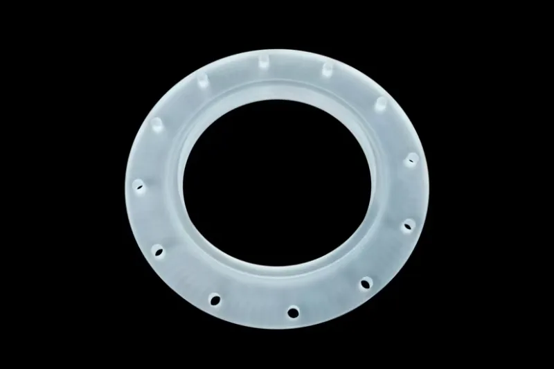 Quartz flange with customizable holes and high-temperature resistance