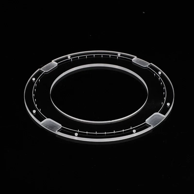 Quartz ring Precision CNC machined fused silica quartz glass ring with mounting holes for optical and semiconductor fixtures