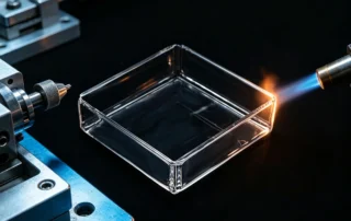 CNC cold‑machined quartz sheets, thermally welded square quartz lab cell for high‑temperature laboratory applications