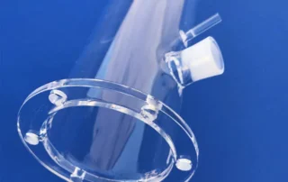 High-purity flanged quartz tubes with precision flanges for laboratory and semiconductor applications