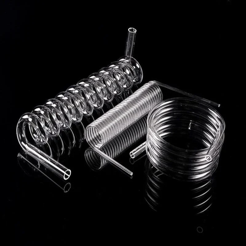 High purity fused quartz spiral tube – custom helical quartz tubing for semiconductor and UV applications