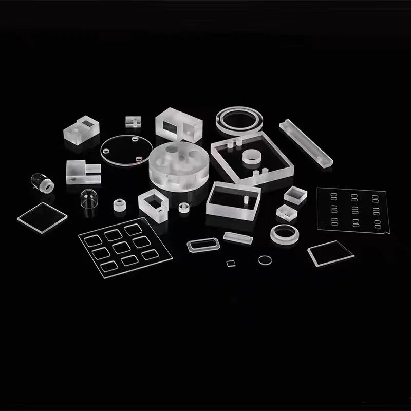 CNC machined fused silica flat parts — plates, frames, grids and complex outlines cut to drawing