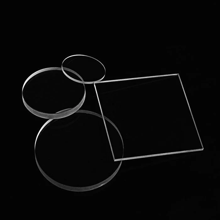 High-purity fused silica quartz glass discs and square plates for optical windows and substrates