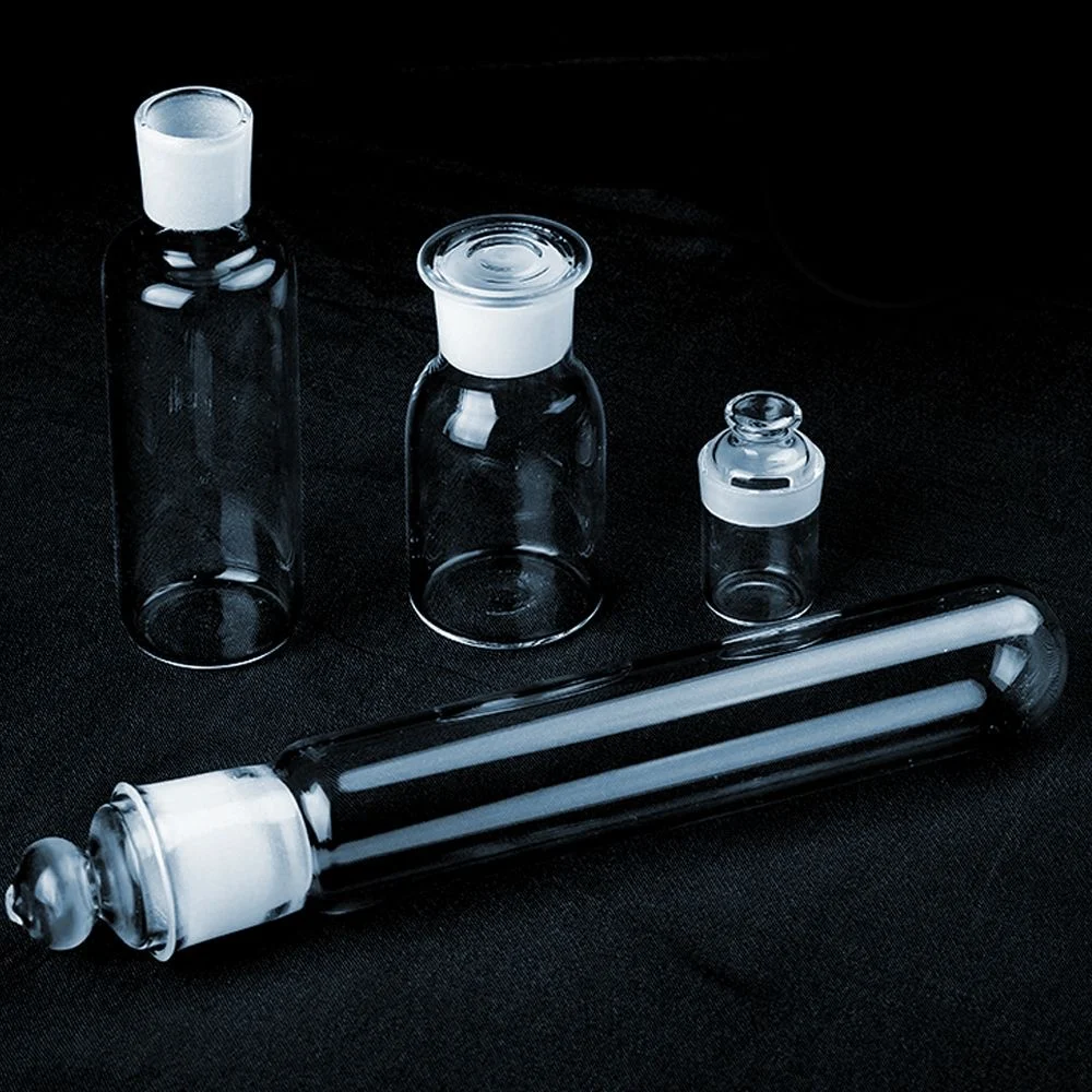quartz glass tubes2 Fused silica quartz labware with ground joints — bottles and closed tubes for laboratory applications