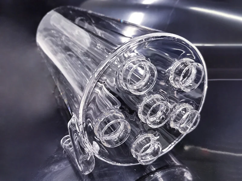 Fused silica inline heater chamber